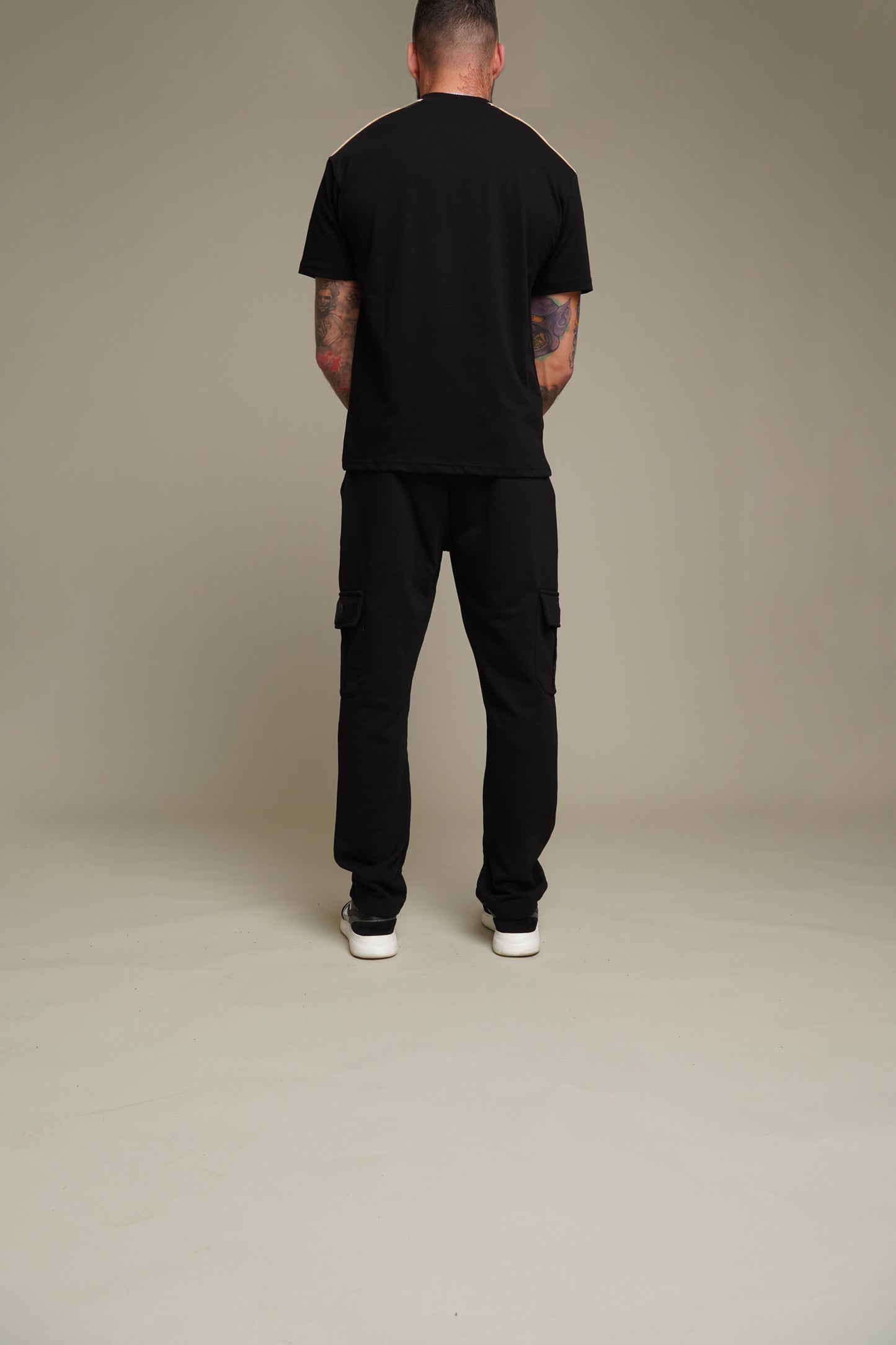 Black Sweats Cargo Pants