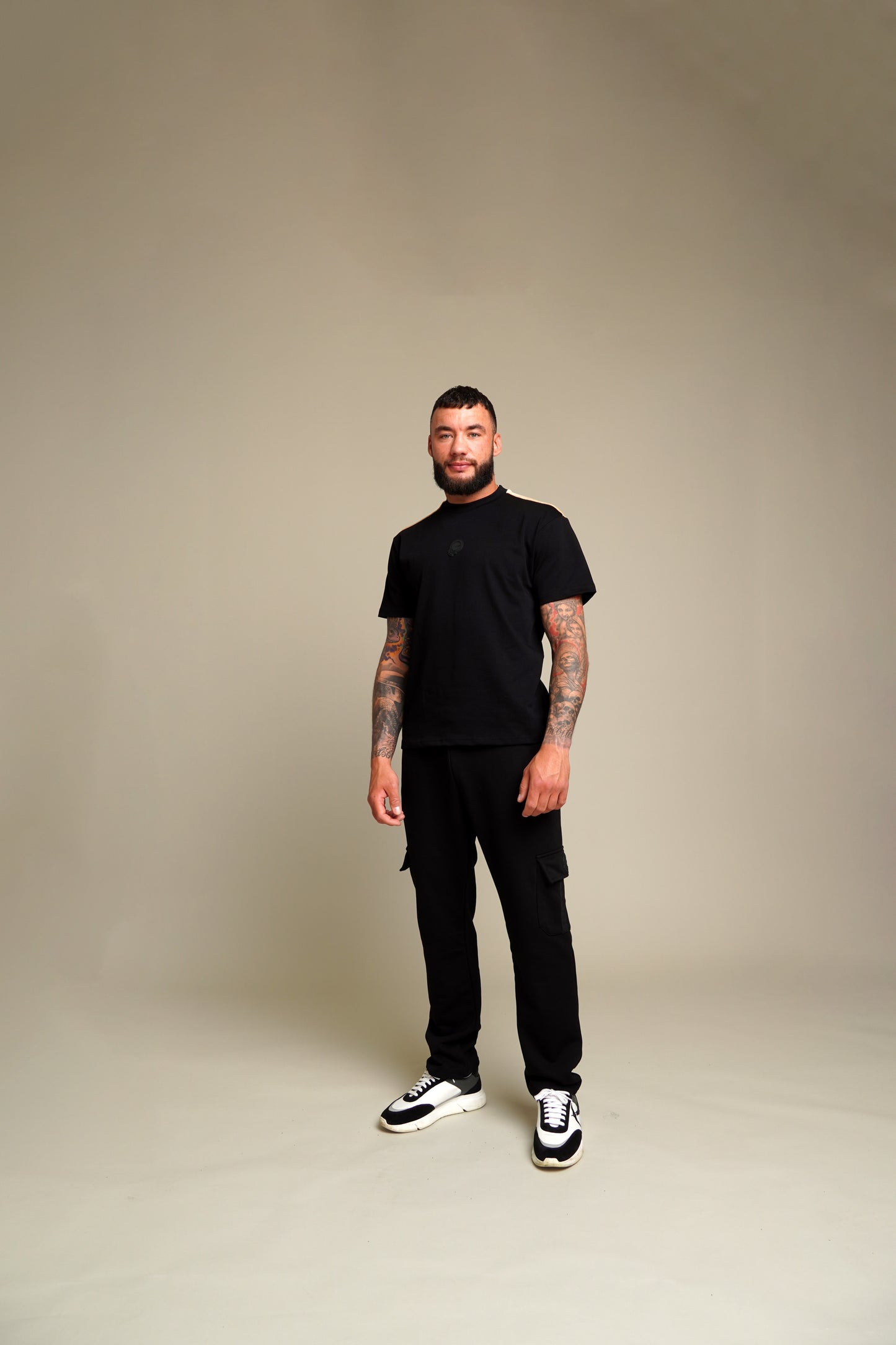 Black Sweats Cargo Pants